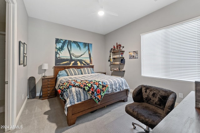 view of carpeted bedroom