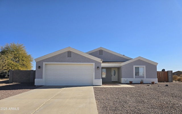 ranch-style house with a garage