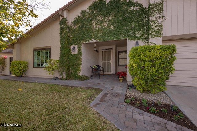 exterior space with a front lawn