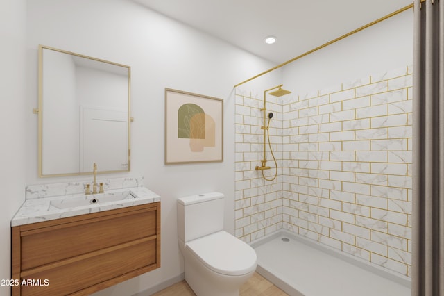 875 E Flint St, Chandler, AZ 85225 - bathroom with vanity, toilet, and tiled shower