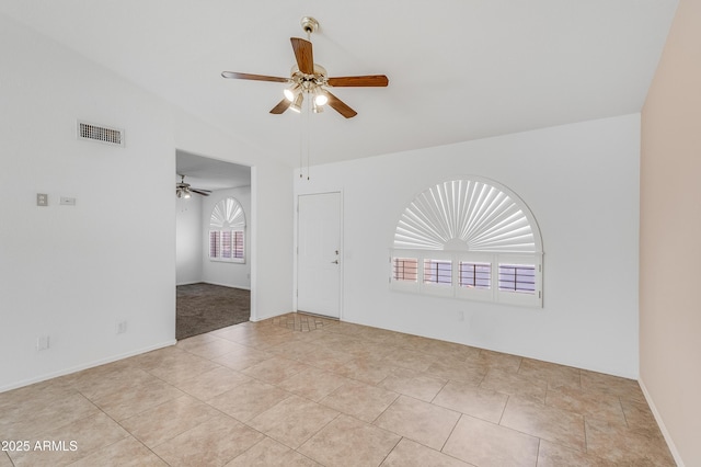 6942 S Championship Dr, Chandler, AZ 85249 - tiled empty room featuring ceiling fan and baseboards