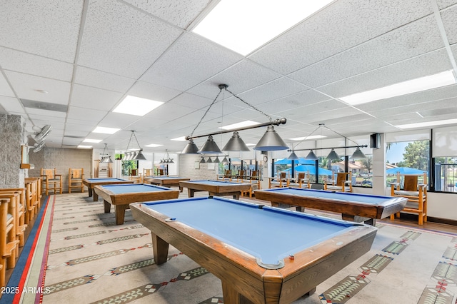 6942 S Championship Dr, Chandler, AZ 85249 - recreation room with billiards table and a paneled ceiling