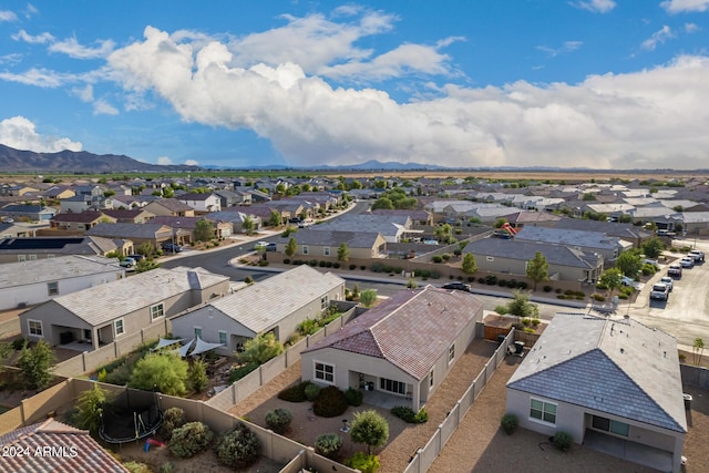 aerial view featuring a mountain view