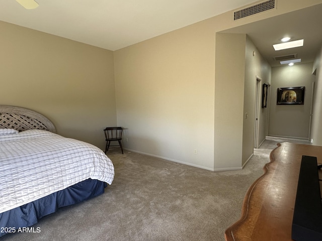 bedroom featuring carpet