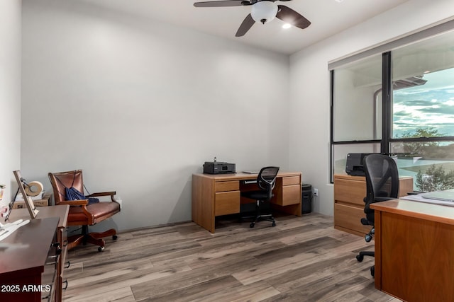22050 W El Grande Trl, Wickenburg, AZ 85390 - office space featuring ceiling fan and light wood-style floors
