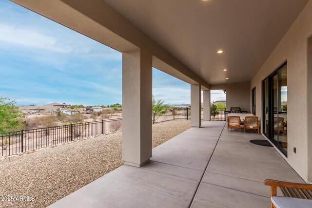 22050 W El Grande Trl, Wickenburg, AZ 85390 - view of patio with a fenced backyard