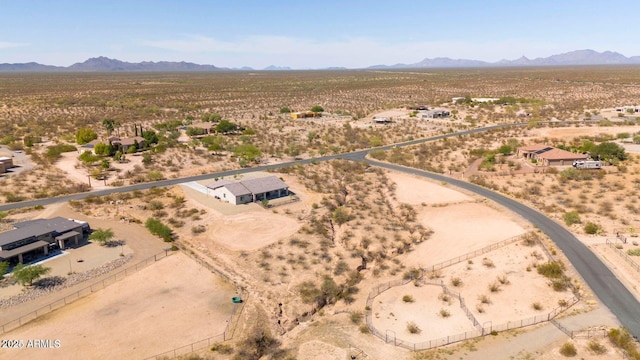 22050 W El Grande Trl, Wickenburg, AZ 85390 - aerial view with a rural view, a mountain view, and a desert view