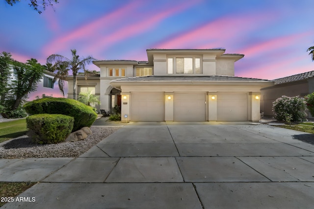1951 W Bartlett Ct, Chandler, AZ 85248 - view of front of property featuring stucco siding, driveway, a garage, and a tiled roof
