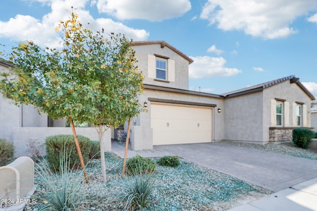 view of front of house featuring a garage