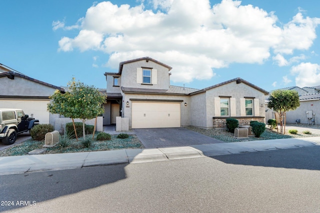 view of front facade with a garage