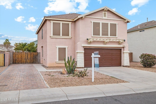 view of front of house featuring a garage