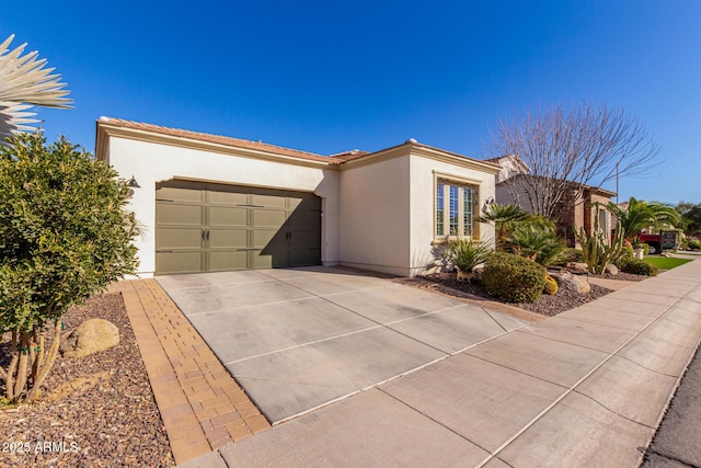 view of front facade with a garage