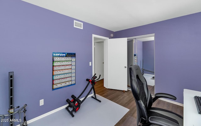 1075 E Chandler Blvd Unit 210, Chandler, AZ 85225 - office area with dark wood finished floors