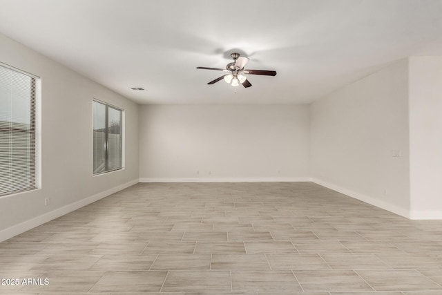 empty room with ceiling fan
