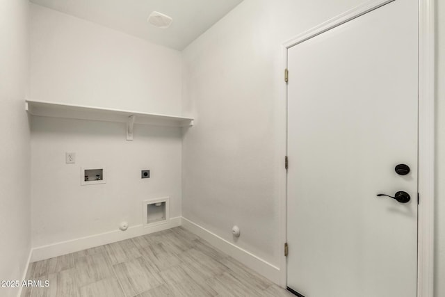 laundry room with gas dryer hookup, washer hookup, and hookup for an electric dryer
