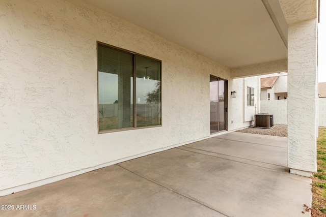 view of patio / terrace with central AC