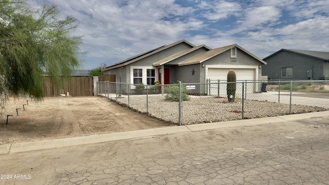 view of front of house featuring a garage