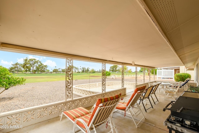 15430 N Bowling Green Dr, Sun City, AZ 85351 - view of patio / terrace featuring view of golf course and a grill