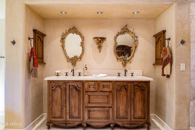 bathroom with vanity