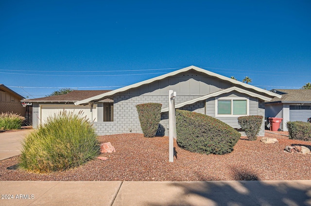 ranch-style house with a garage