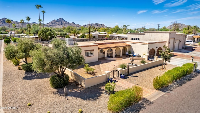 exterior space with a mountain view