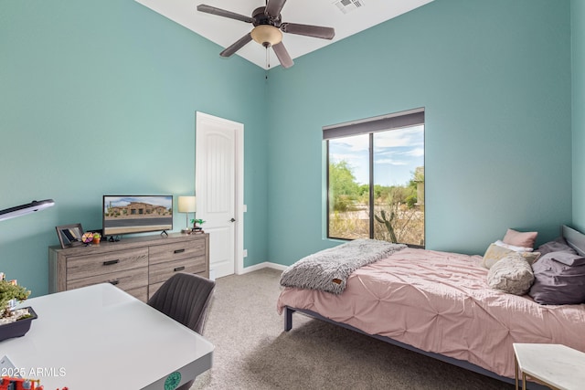 2255 N Hillridge, Mesa, AZ 85207 - carpeted bedroom featuring a ceiling fan