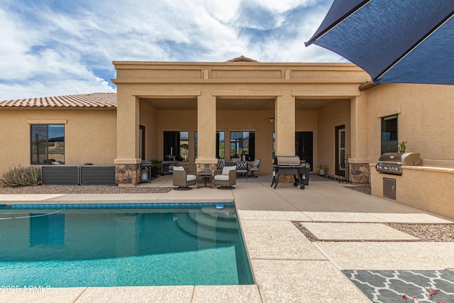 2255 N Hillridge, Mesa, AZ 85207 - swimming pool with a patio area and an outdoor living space