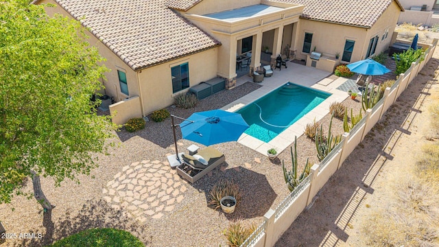 2255 N Hillridge, Mesa, AZ 85207 - view of pool with a fenced backyard and a patio area