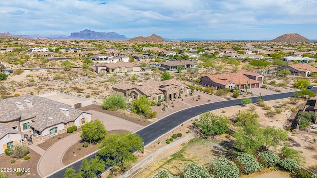 2255 N Hillridge, Mesa, AZ 85207 - aerial view of residential area with mountains