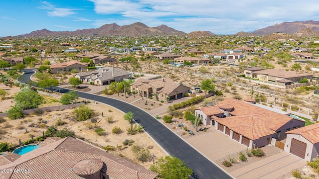 2255 N Hillridge, Mesa, AZ 85207 - aerial view of residential area with a mountainous background