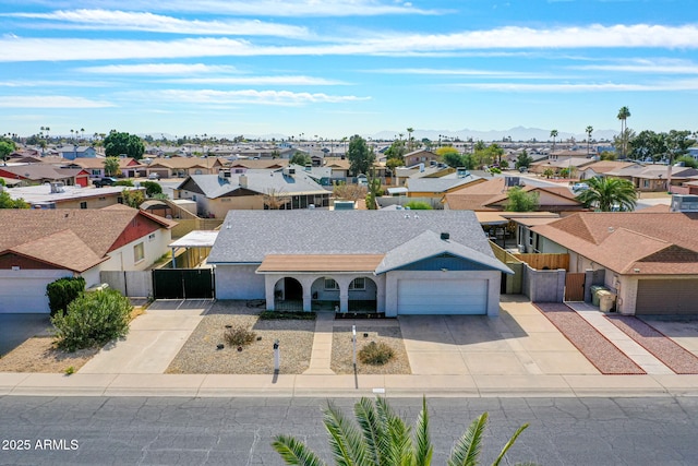 aerial view featuring a residential view