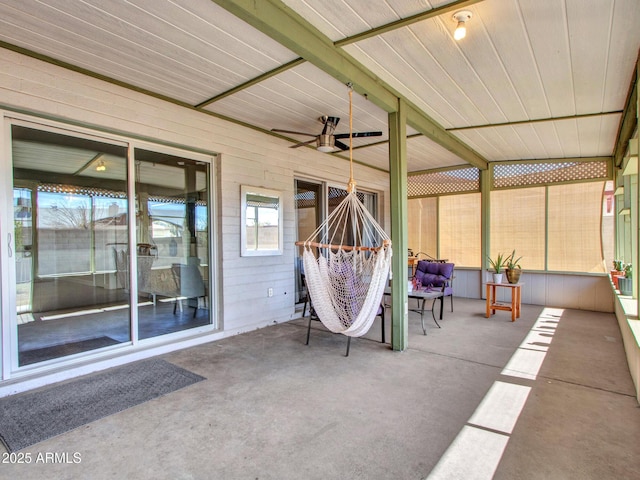 view of patio / terrace with ceiling fan