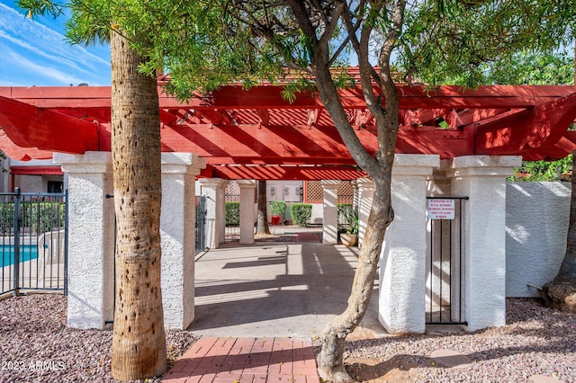 view of nearby features featuring a pergola