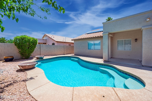 866 W Geronimo St, Chandler, AZ 85225 - view of pool with a patio and a fenced backyard