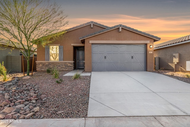 ranch-style house with a garage