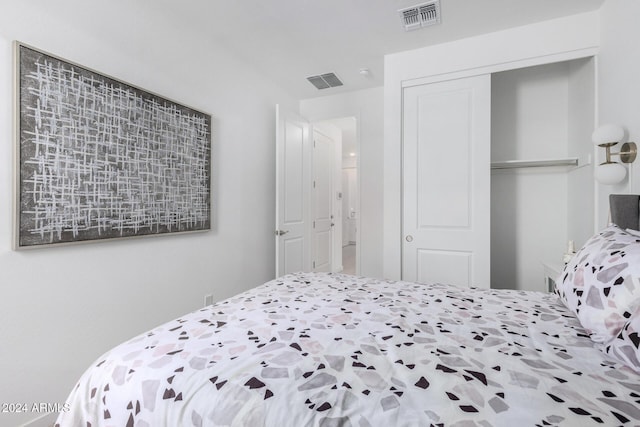 bedroom with a closet