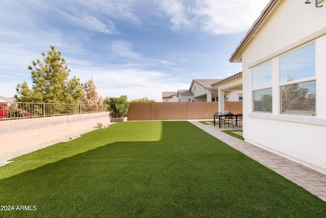 view of yard featuring a patio