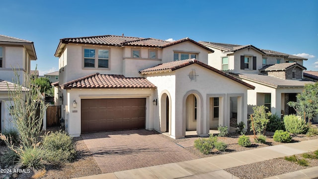 view of front of home featuring a garage