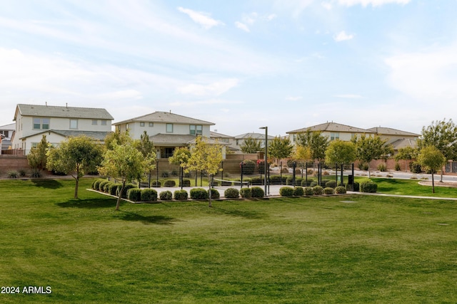 view of home's community featuring a yard