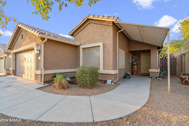 view of front of house featuring a garage