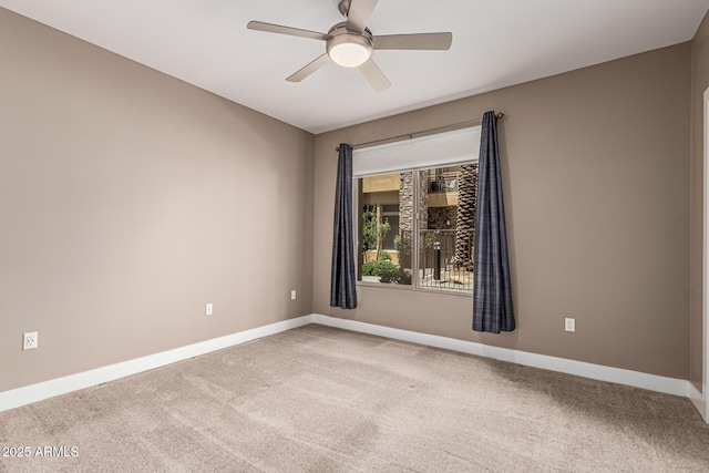 4805 N Woodmere Fairway Unit 1002, Scottsdale, AZ 85251 - carpeted empty room with ceiling fan and baseboards