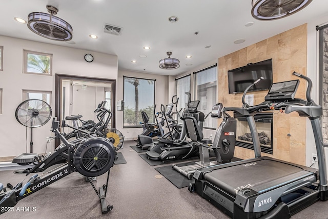 4805 N Woodmere Fairway Unit 1002, Scottsdale, AZ 85251 - workout area featuring recessed lighting