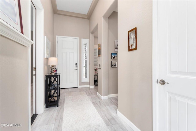 entrance foyer featuring light hardwood / wood-style flooring