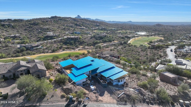 bird's eye view featuring a mountain view