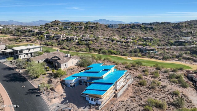 bird's eye view featuring a mountain view