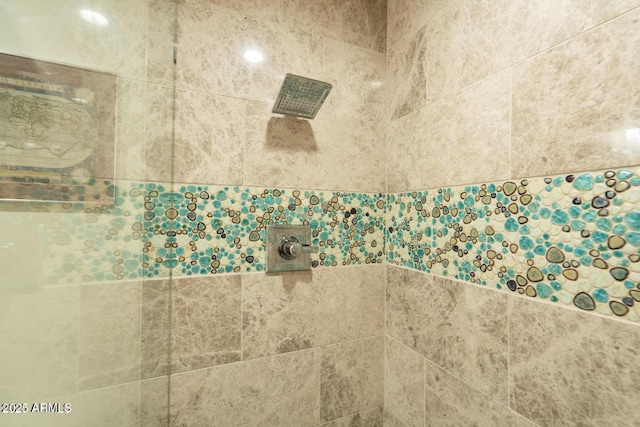 room details with tiled shower