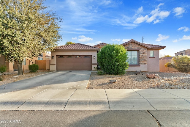 view of front of home featuring a garage