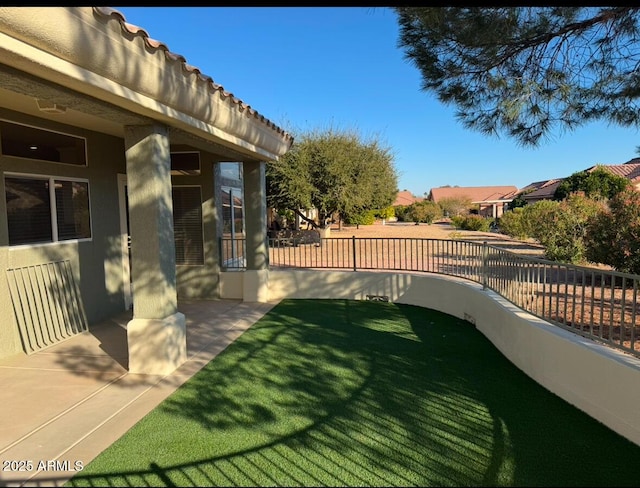 view of yard with a patio