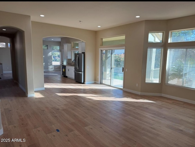 interior space featuring light hardwood / wood-style floors