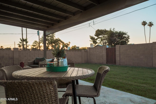 236 E Minton Dr, Tempe, AZ 85282 - fenced backyard with a patio and outdoor dining space
